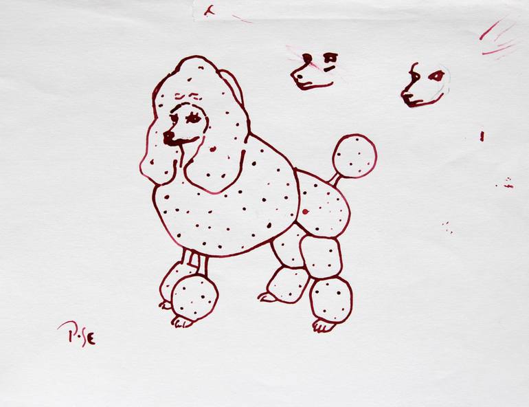 770x592 Poodle Sketch Drawing By Igor Pose Saatchi Art - Poodle Sketch