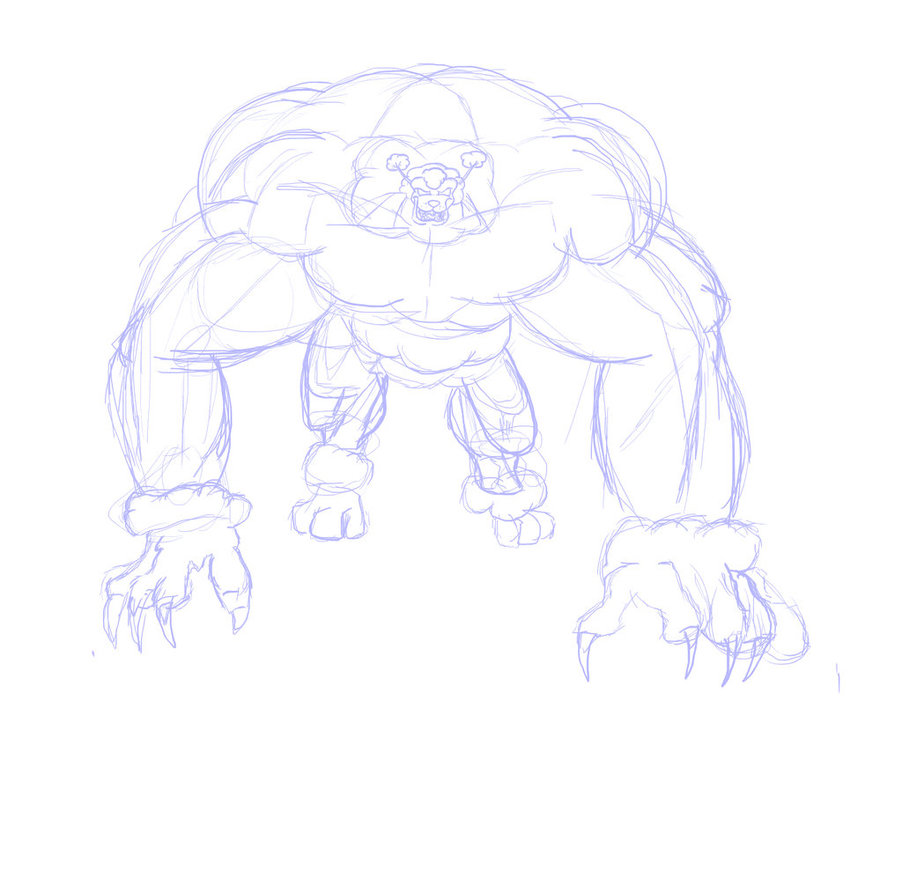 902x885 Valerie The Mega Were Poodle(Sketch) By Furrymusclegrowthfan On - Poodle Sketch