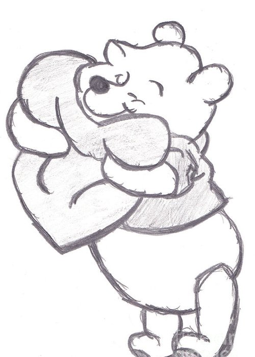 Pooh Bear Sketch at PaintingValley.com | Explore collection of Pooh ...