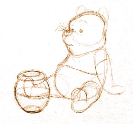 433x403 Pooh Bear Sketch By Michaelmayne - Pooh Bear Sketch
