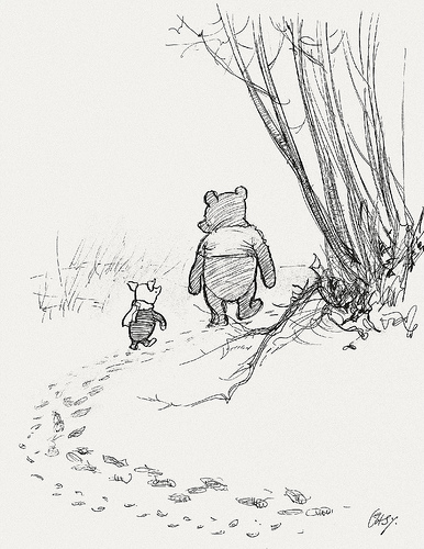 386x500 Bibliodyssey Original Winnie The Pooh Drawings - Pooh Bear Sketch