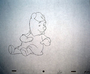 300x248 Disney Animation Art Production Drawing Winnie The Pooh Bear - Pooh Bear Sketch