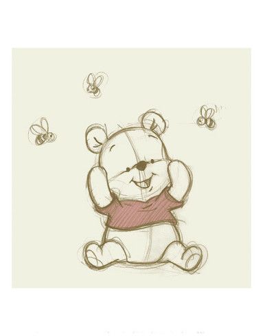 383x488 I Love Those Adorable Little Bees! Definitely Not Pooh Tho, Not My - Pooh Sketch