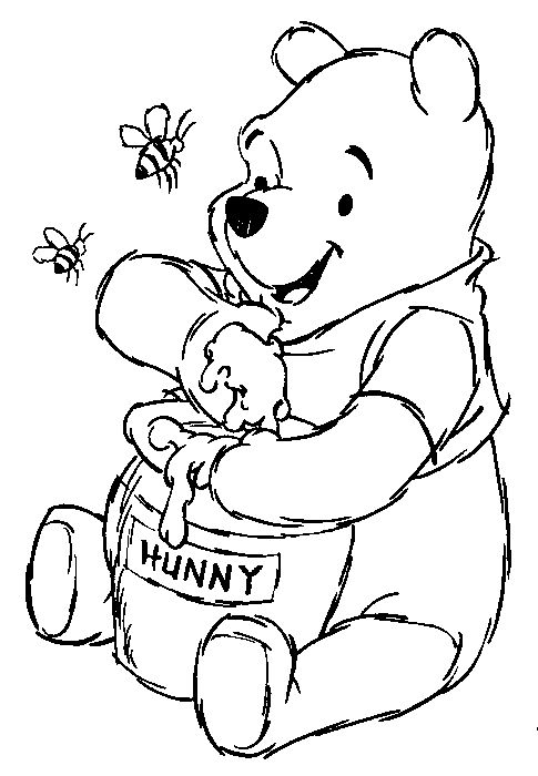 485x700 Winnie The Pooh Sketch Drawing Skill - Pooh Sketch