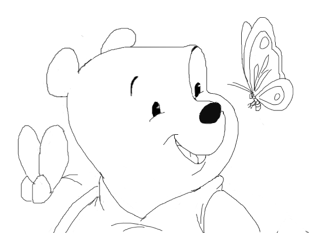 640x460 Winnie The Pooh (Sketch) By Azzycartoons) (Toys Drawing) - Pooh Sketch