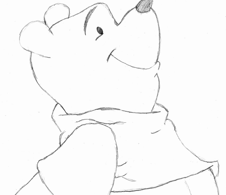 961x831 Winnie The Pooh - Pooh Sketch