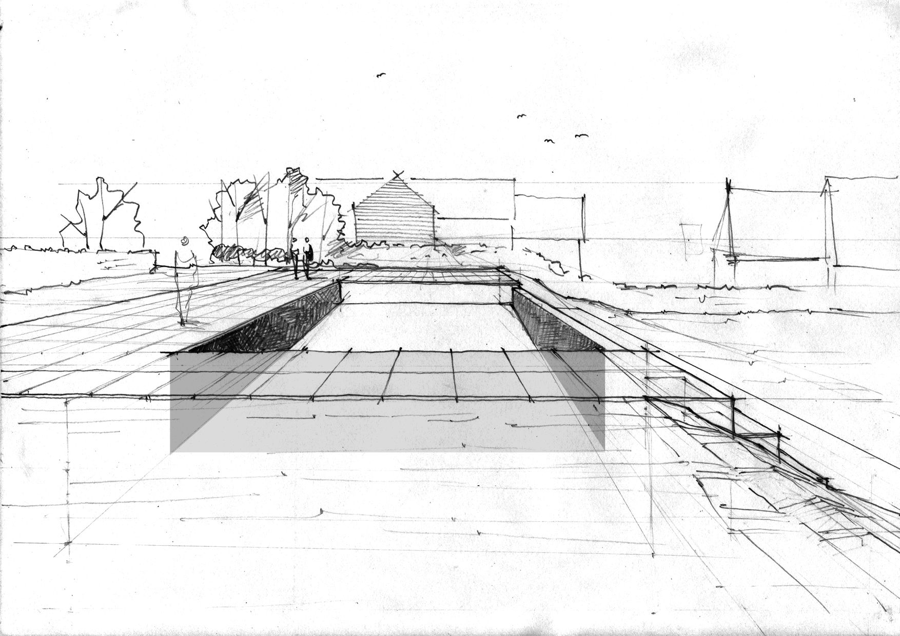 1754x1240 Outdoor Pool Our Sketches Outdoor Pool - Pool Sketch