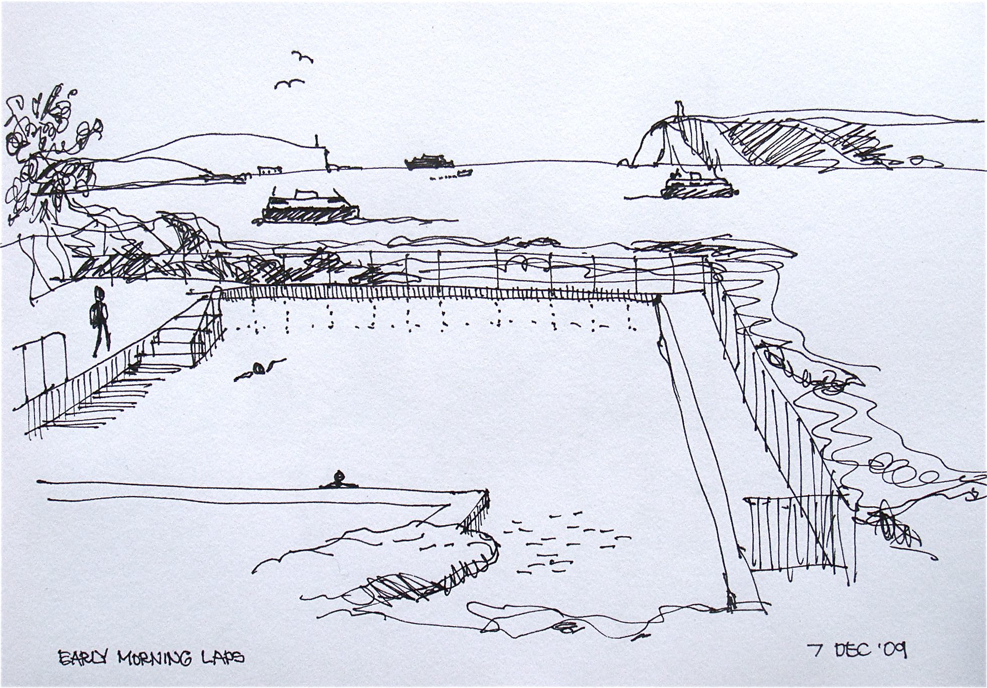 1967x1370 Fairlight To San Fran In Sketches - Pool Sketch