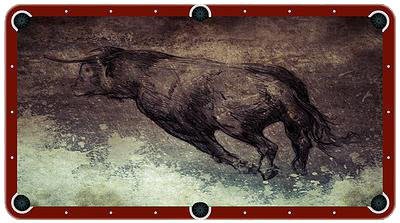 400x223 Bull Sketch Billiard Cloth Pool Table Felt Sports - Pool Table Sketch