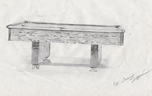 500x315 Pool Table Drawing Older Drawing Of A Pool Table Craig - Pool Table Sketch