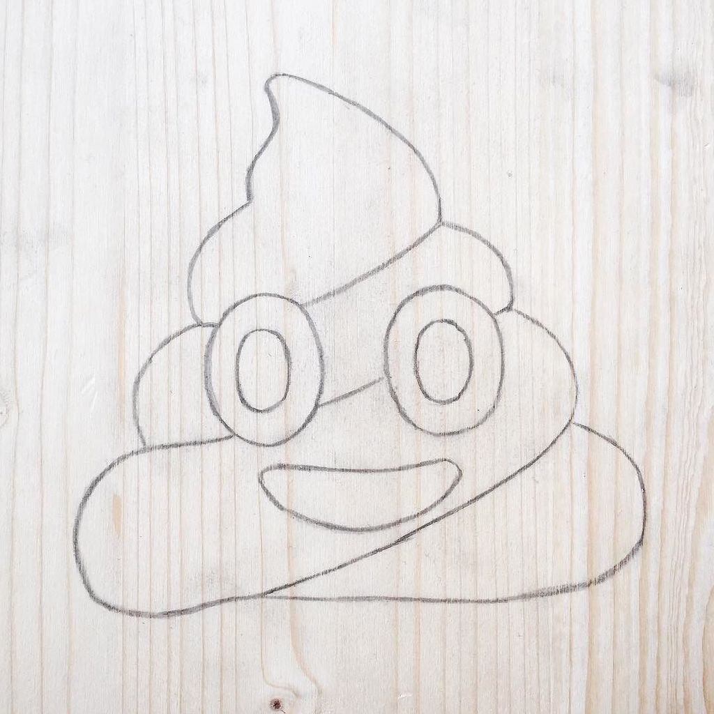 1024x1024 Wood Morning On Twitter Emoji Pour La Emoji - Poop Emoji Sketch