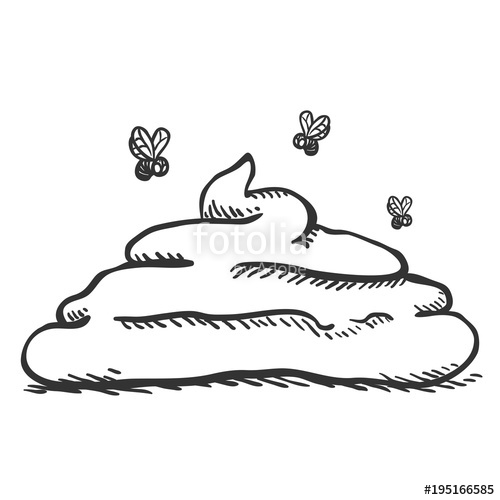 500x500 Vector Single Sketch Doodle Poop. Stock Image And Royalty Free - Poop Sketch
