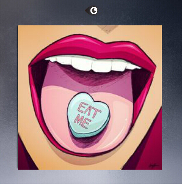 595x601 Oil Painting Big Mouth For Friend Hand Painted Star Of The Player - Pop Art Sketches