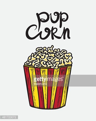 369x467 Sketch Illustration Of Premium Clipart - Popcorn Sketch