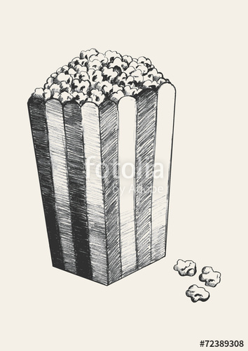 354x500 Sketch Illustration Of Popcorn Stock Image And Royalty Free - Popcorn Sketch