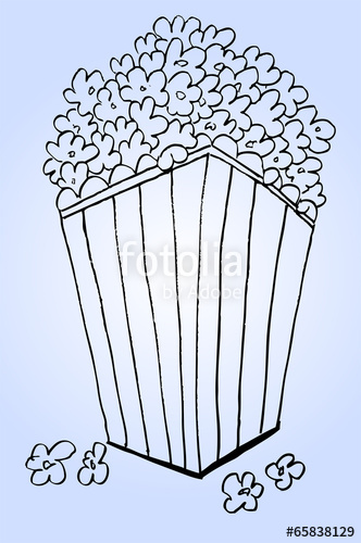 332x500 Hand Draw Sketch Of Popcorn Stock Photo And Royalty Free Images - Popcorn Sketch