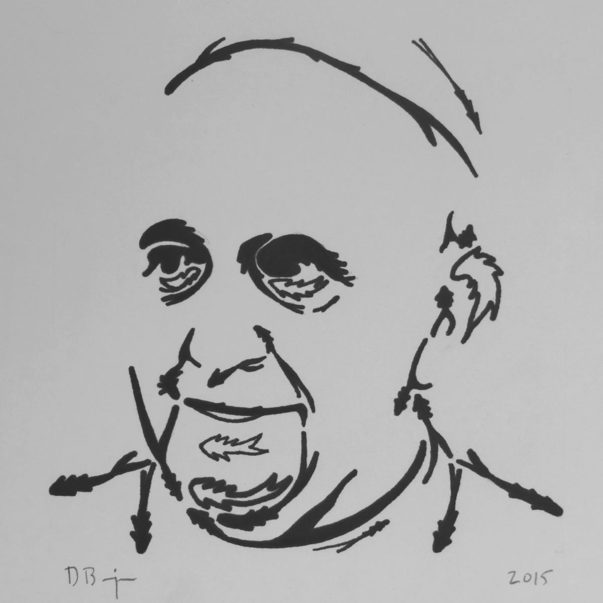 1200x1200 Pope Francis (David Brigman) - Pope Francis Sketch