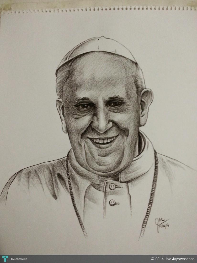 Pope Francis Sketch at PaintingValley.com | Explore collection of Pope ...