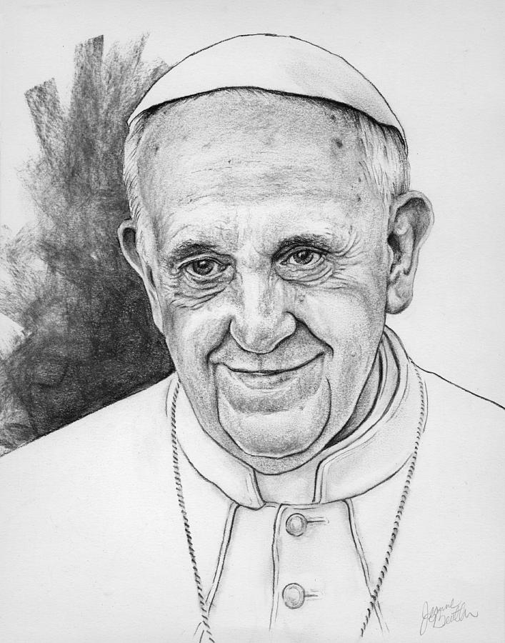 707x900 Pope Francis High Quality Drawing Drawing Skill - Pope Francis Sketch