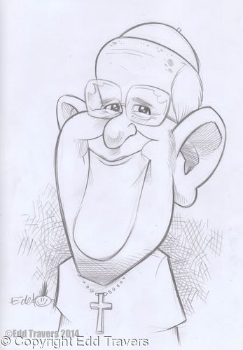 347x500 Pope Francis Sketch - Pope Francis Sketch