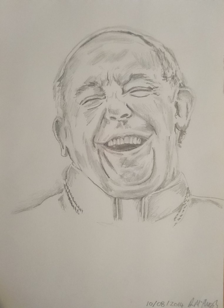 762x1049 Pope Francis Sketch By Uniiquetouch - Pope Francis Sketch