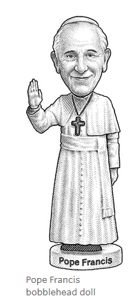 199x441 Pope Francis Bobblehead Gets The Nod Of Approval From The - Pope Sketch