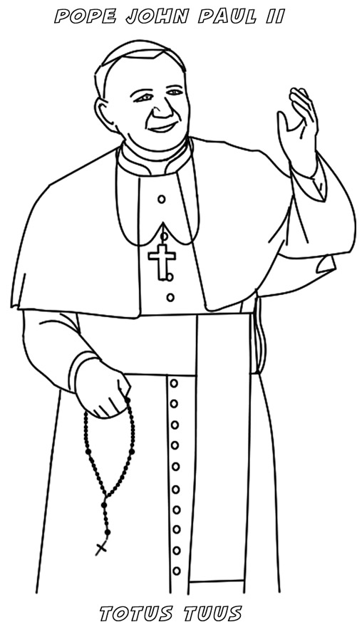 508x880 Pope John Paul Ii - Pope Sketch