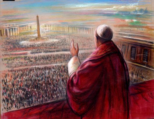 531x411 Selection Of A New Pope Conclave Sketches Photos - Pope Sketch