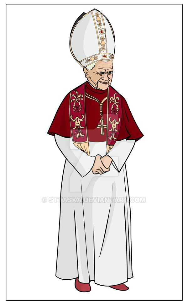 600x975 The Pope Sketch By Sttaska - Pope Sketch