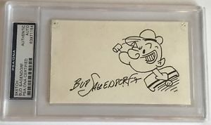 300x178 Bud Sagendorf Signed Popeye Sketch Card Psadna Coa Index Card - Popeye Sketch