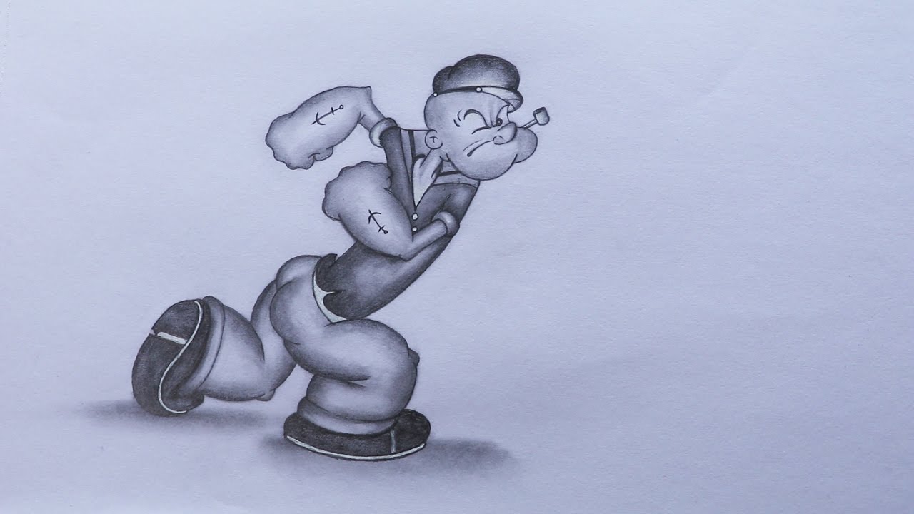 1280x720 How To Sketch - Popeye Sketch