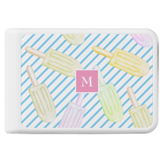 540x540 Popsicle Sketch Amp Stripe Monogram Power Bank - Popsicle Sketch