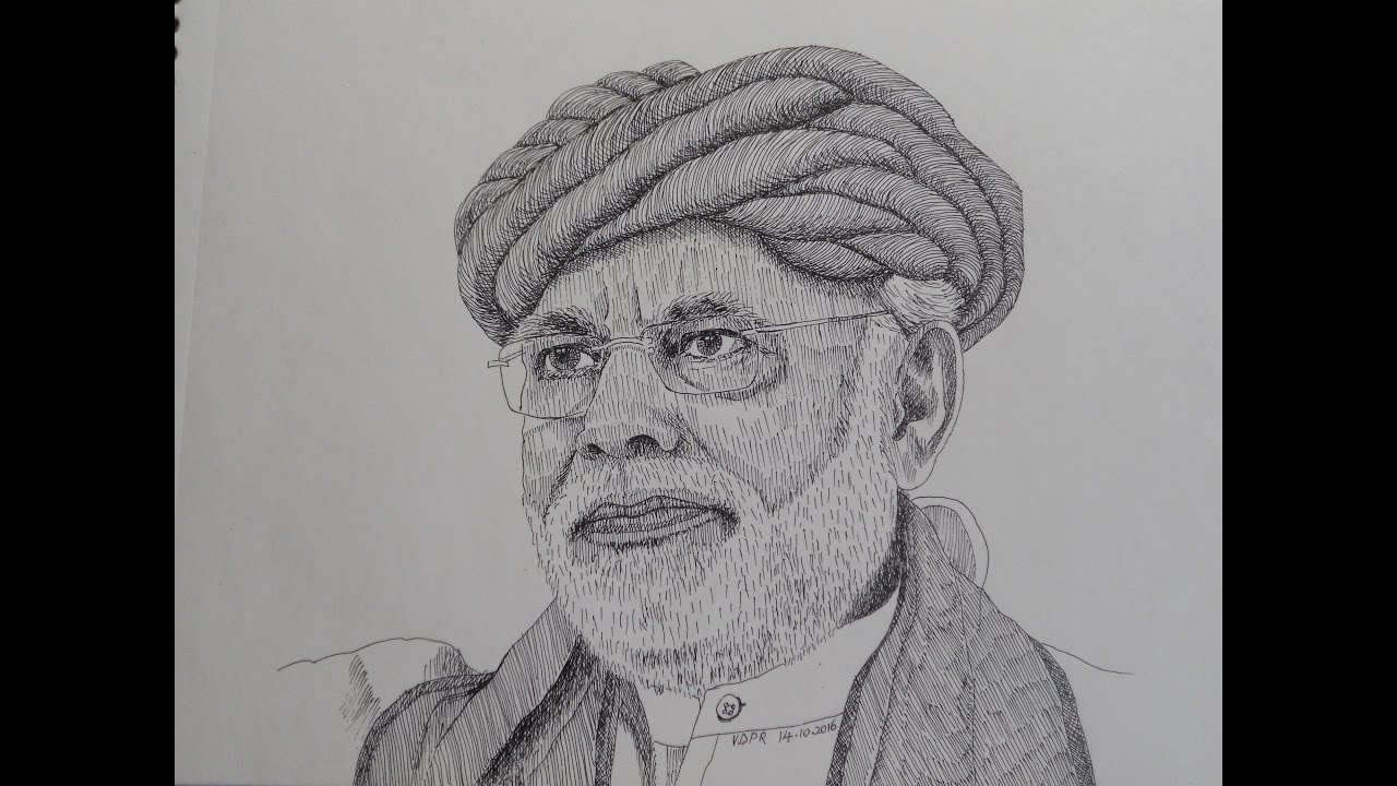 1280x720 Great Sketches And Drawings Best Line Drawing Narendra Modi - Popular Sketches