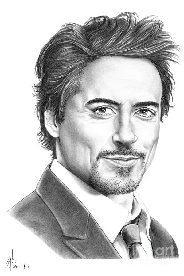 599x900 Pencil Drawings Of Famous People Downey Jr. Drawing By Murphy - Popular Sketches