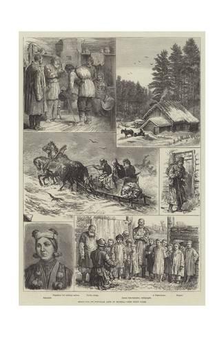 325x488 Sketches Of Popular Life In Russia Giclee Print - Popular Sketches