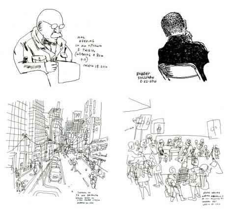 468x427 Sketch In The City Drawing Every Person In New York Urbanist - Population Sketch