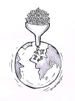 261x350 World Population Day - Population Sketch