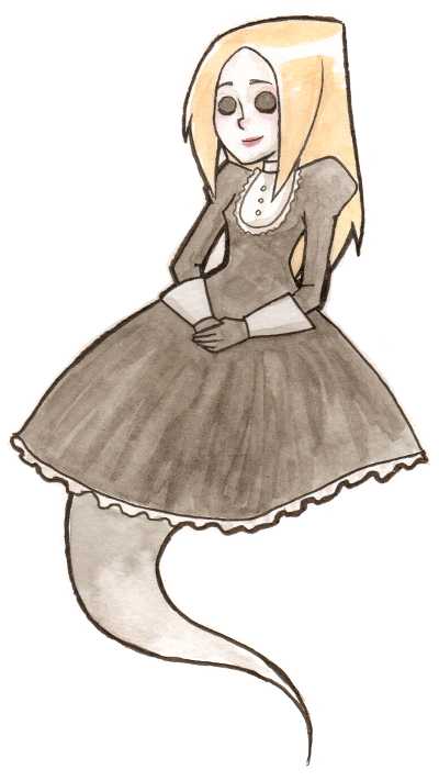 400x711 Dress Cartoon Sketch - Porcelain Doll Sketch