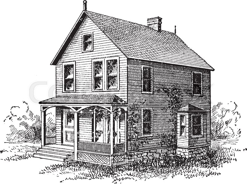 800x597 The Image Illustrates The Two Story Building, Which Has Poticos - Porch Sketch