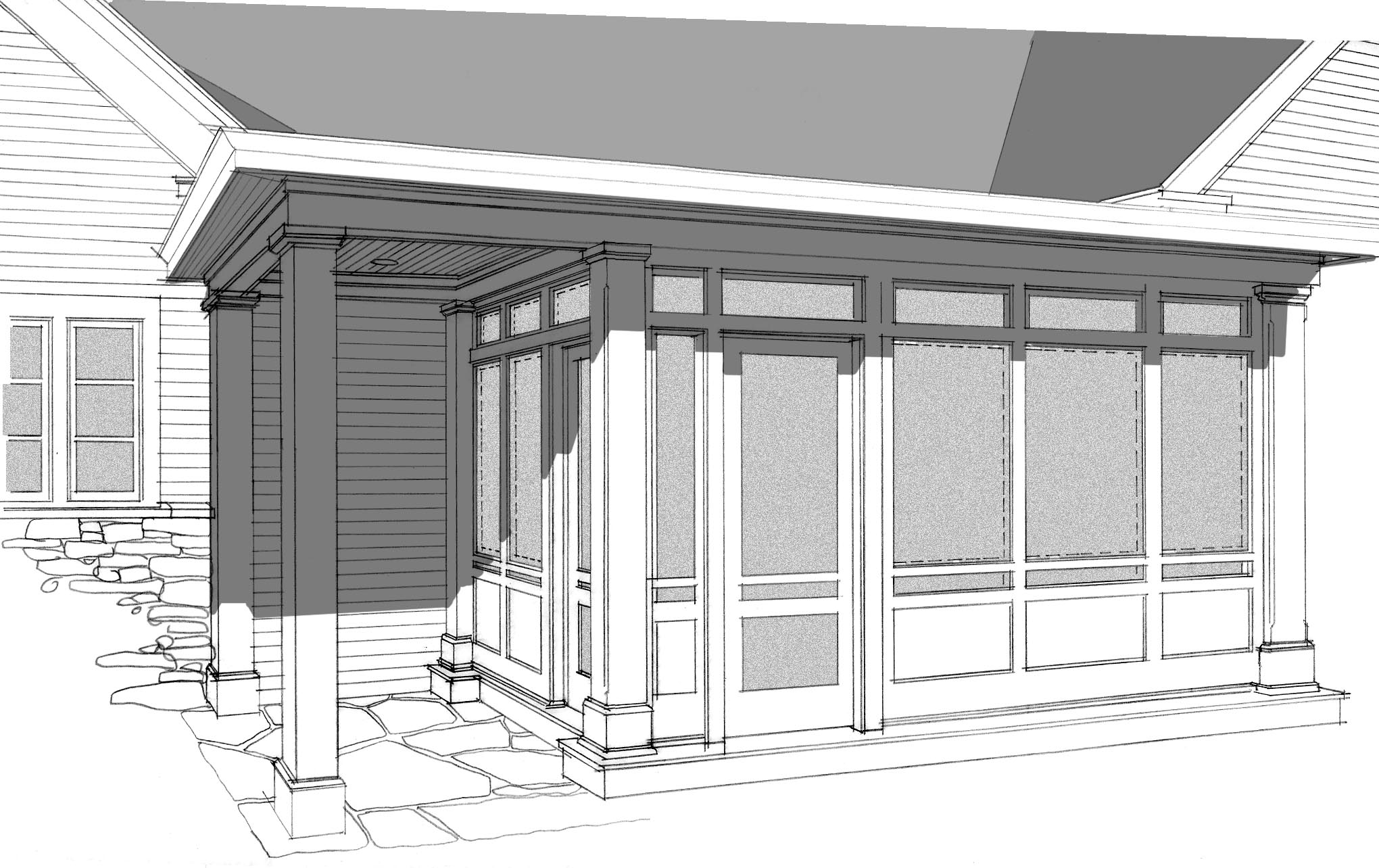 2040x1284 Small Living Room Fireplace - Porch Sketch