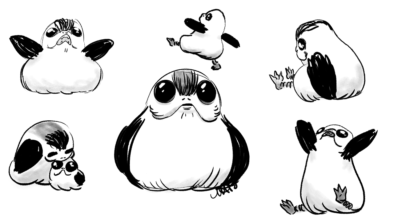 1280x720 Small Fry Sketches I Want A Porg - Porg Sketch