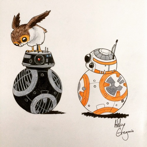 500x500 Bb 8, Bb 9e Amp Porg Shared By On We Heart It - Porg Sketch