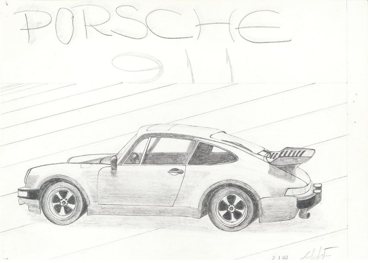 1200x858 Porsche 911 - Porsche 911 Sketch