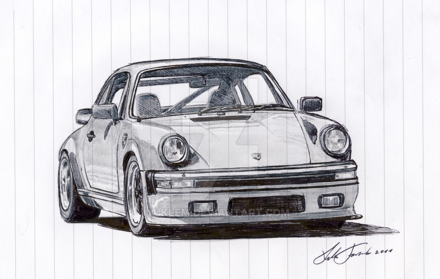 900x571 Porsche 911 Sketch By Klem - Porsche Sketch