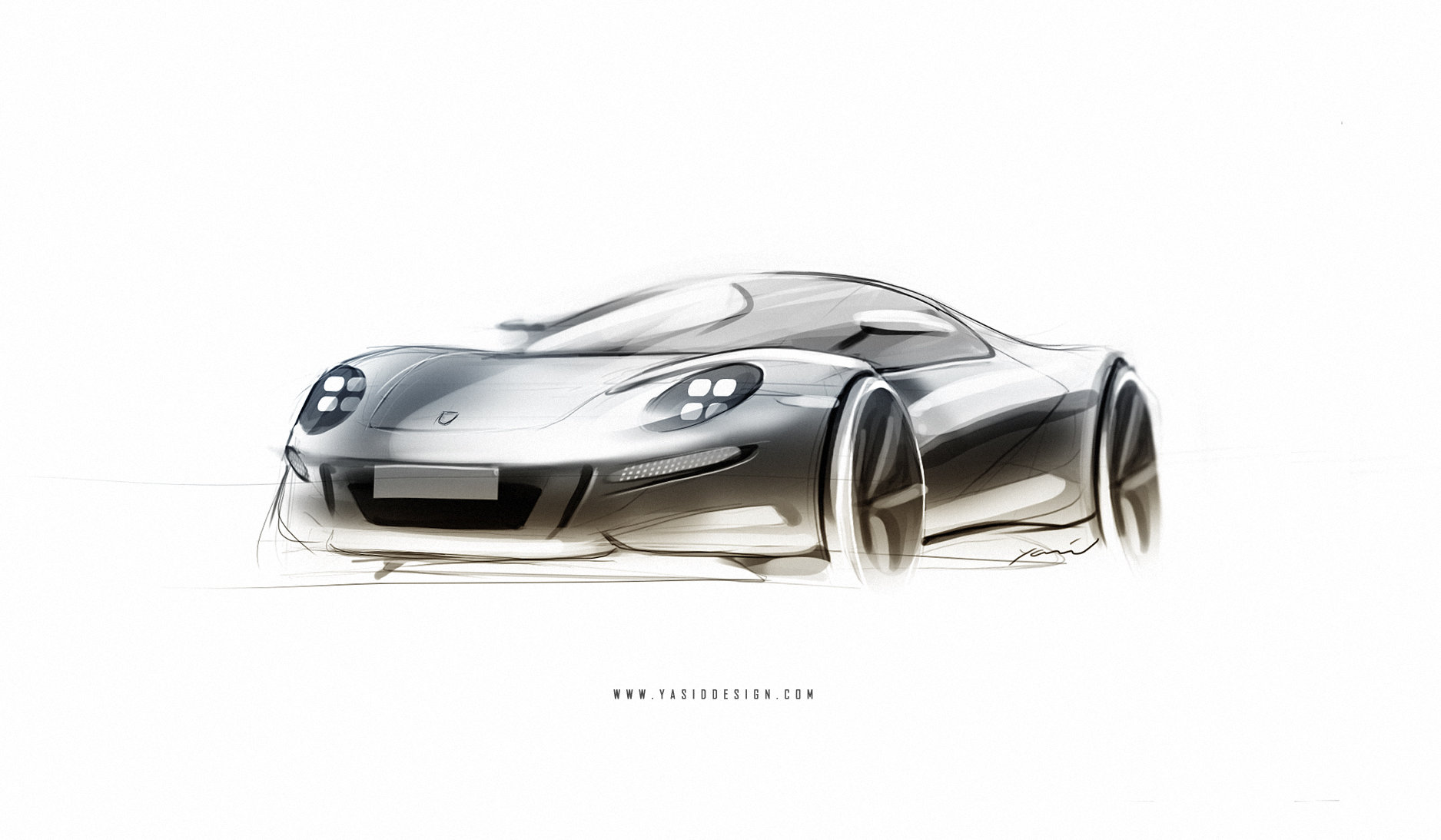 1875x1093 Artstation - Porsche Sketch