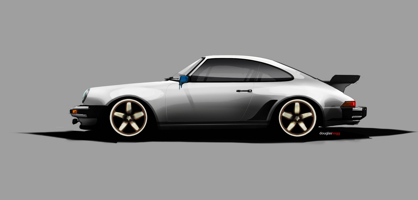 1600x767 Douglas Hogg Porsche 911 Sketch - Porsche Sketch
