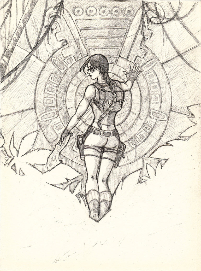 770x1038 Lara Portal Sketch By Virberrocal - Portal Sketch