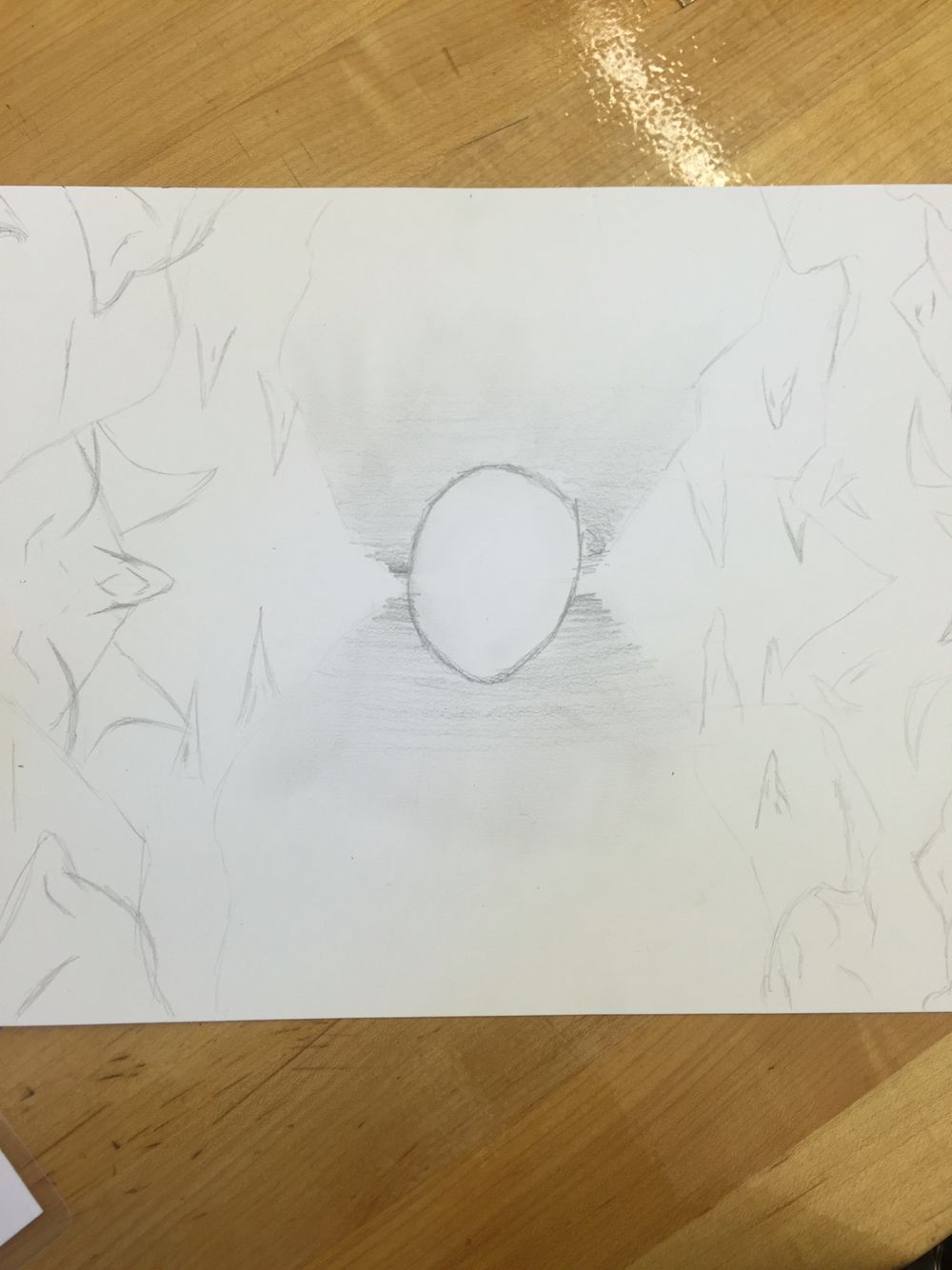 1000x1334 This Is My Final Portal Sketch. I Used Symmetry And Reflection To - Portal Sketch