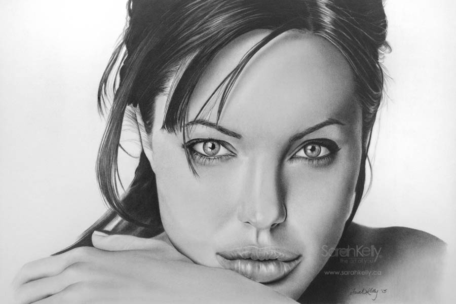 900x600 Sarah Kelly Realistic Pencil Drawings Created From Favorite - Portrait Drawing Sketch