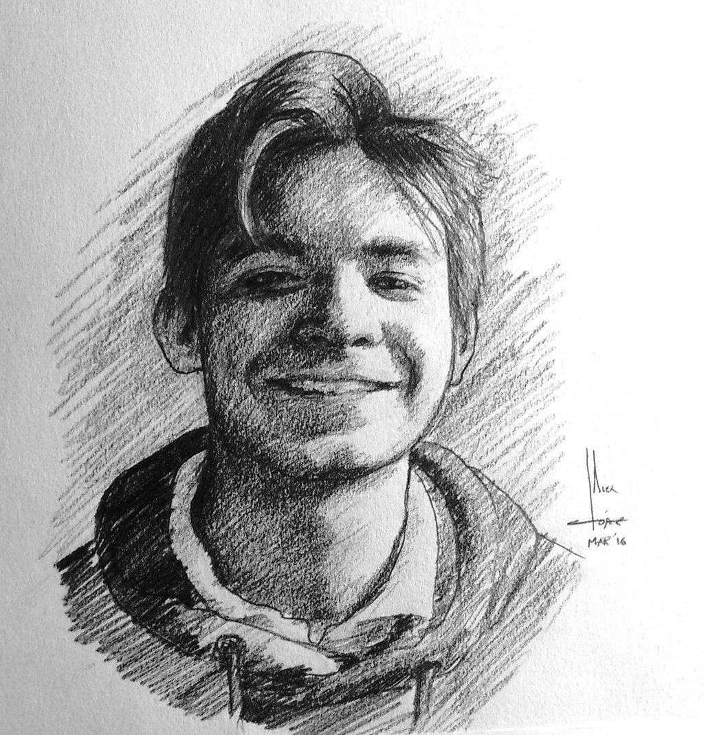 1024x1068 Self Portrait Sketch By Subliminalex - Portrait Sketch